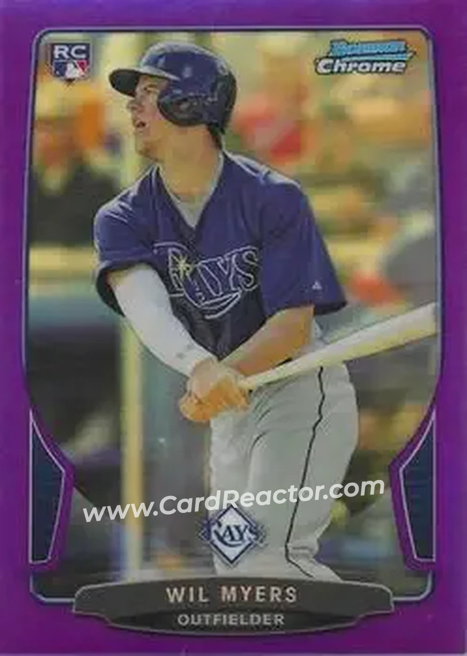 2013 Bowman Chrome - Purple Refractors #2 - Wil Myers - Tampa Bay Rays