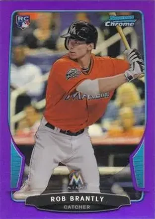 2013 Bowman Chrome - Purple Refractors #4 - Rob Brantly - Miami Marlins