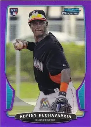 2013 Bowman Chrome - Purple Refractors #23 - Adeiny Hechavarria - Miami Marlins