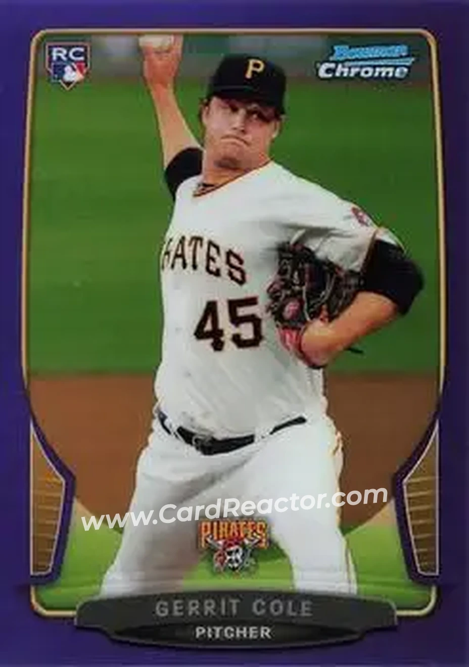 2013 Bowman Chrome - Purple Refractors #30 - Gerrit Cole - Pittsburgh Pirates - Front