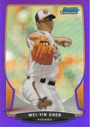 2013 Bowman Chrome - Purple Refractors #37 - Wei-Yin Chen - Baltimore Orioles