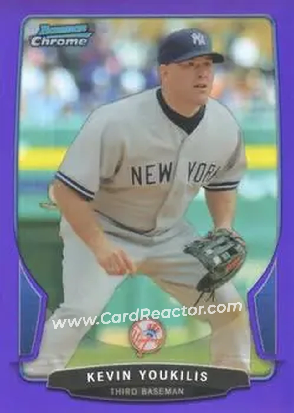 2013 Bowman Chrome - Purple Refractors #48 - Kevin Youkilis - New York Yankees - Front