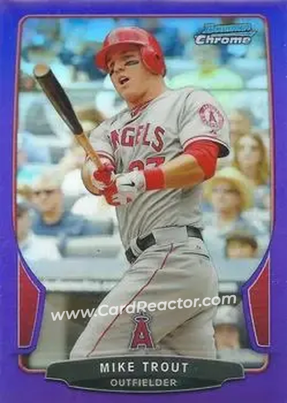 2013 Bowman Chrome - Purple Refractors #50 - Mike Trout - Los Angeles Angels - Front 2013 Bowman Chrome - Purple Refractors #50 - Mike Trout - Los Angeles Angels - Front