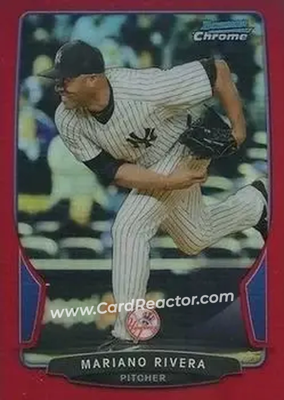 2013 Bowman Chrome - Red Refractors #19 - Mariano Rivera - New York Yankees - Front
