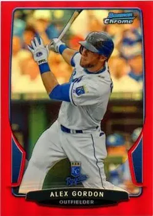 2013 Bowman Chrome - Red Refractors #40 - Alex Gordon - Kansas City Royals 2013 Bowman Chrome - Red Refractors #40 - Alex Gordon - Kansas City Royals