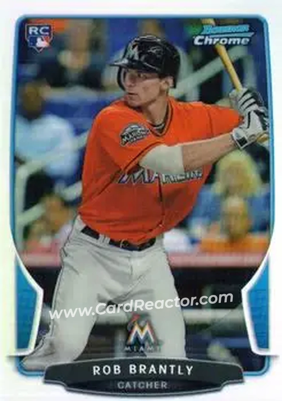 2013 Bowman Chrome - Refractors #4 - Rob Brantly - Miami Marlins