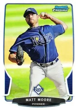 2013 Bowman Chrome - Refractors #6 - Matt Moore - Tampa Bay Rays