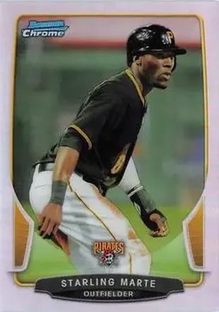 2013 Bowman Chrome - Refractors #7 - Starling Marte - Pittsburgh Pirates