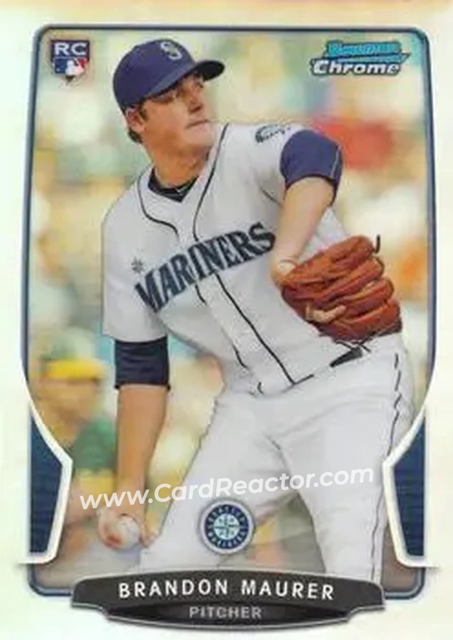 2013 Bowman Chrome - Refractors #10 - Brandon Maurer - Seattle Mariners