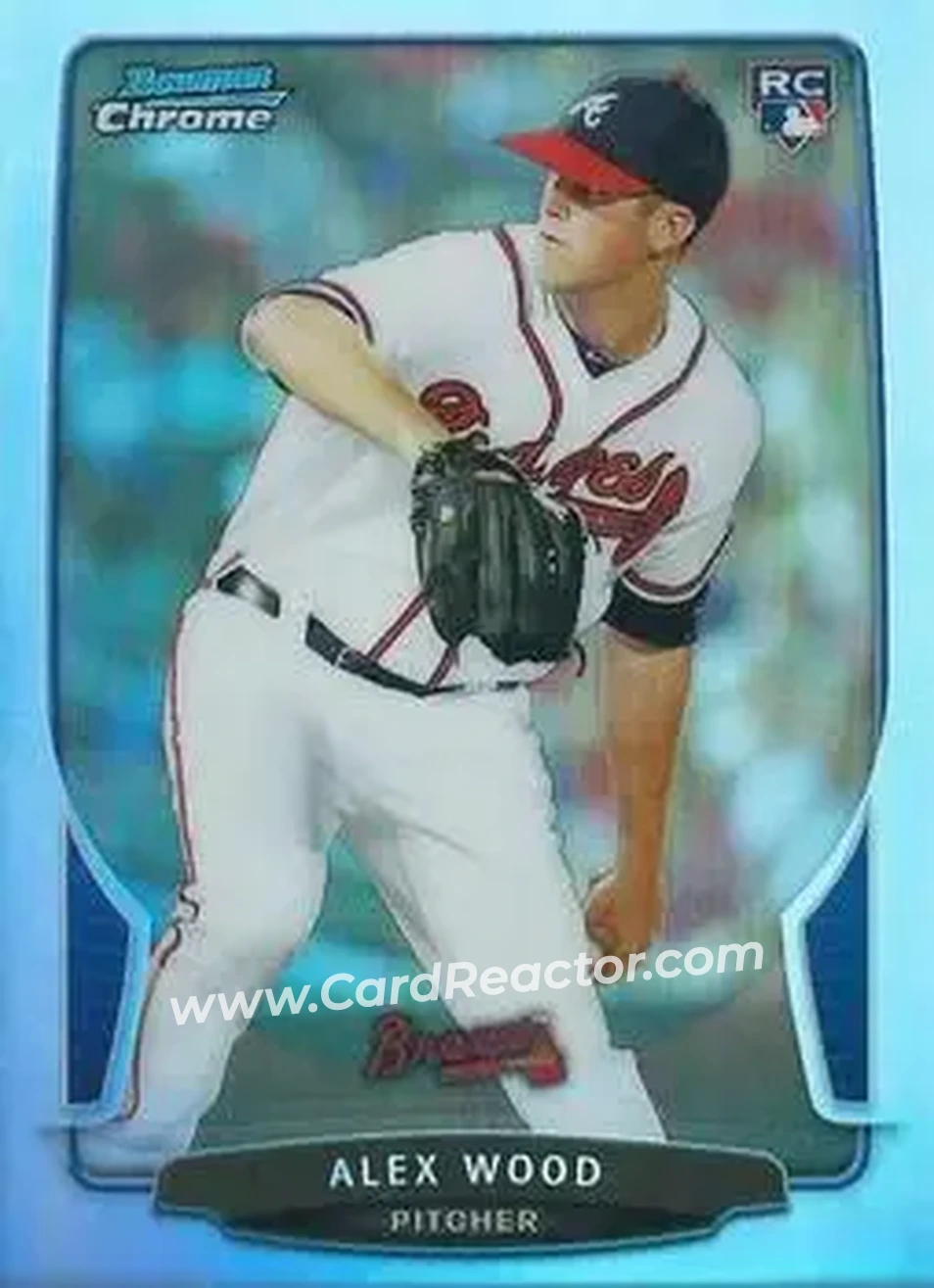 2013 Bowman Chrome - Refractors #14 - Alex Wood - Atlanta Braves