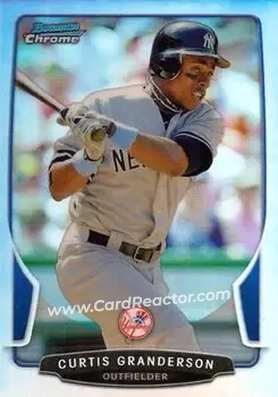 2013 Bowman Chrome - Refractors #16 - Curtis Granderson - New York Yankees