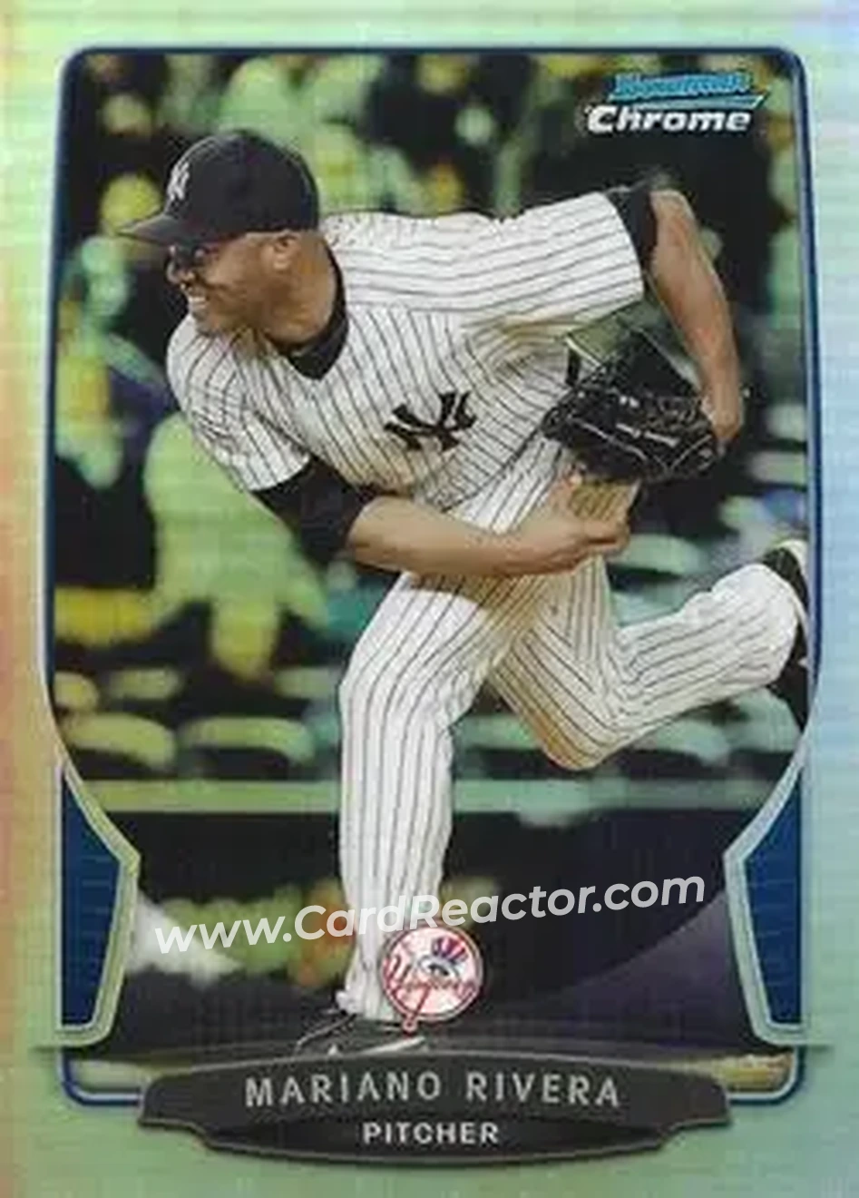 2013 Bowman Chrome - Refractors #19 - Mariano Rivera - New York Yankees - Front 2013 Bowman Chrome - Refractors #19 - Mariano Rivera - New York Yankees - Front