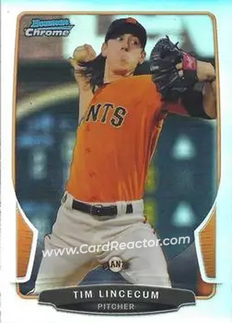 2013 Bowman Chrome - Refractors #20 - Tim Lincecum - San Francisco Giants