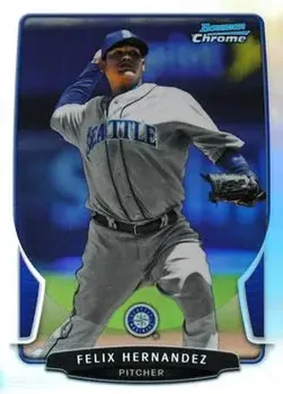 2013 Bowman Chrome - Refractors #25 - Felix Hernandez - Seattle Mariners