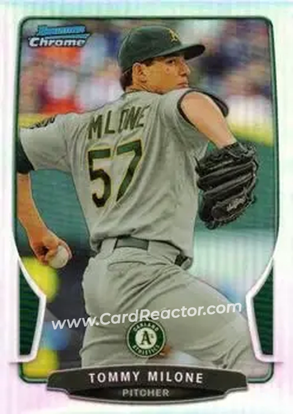 2013 Bowman Chrome - Refractors #27 - Tommy Milone - Oakland Athletics