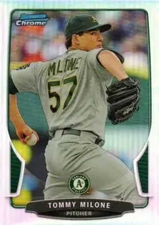 2013 Bowman Chrome - Refractors #27 - Tommy Milone - Oakland Athletics