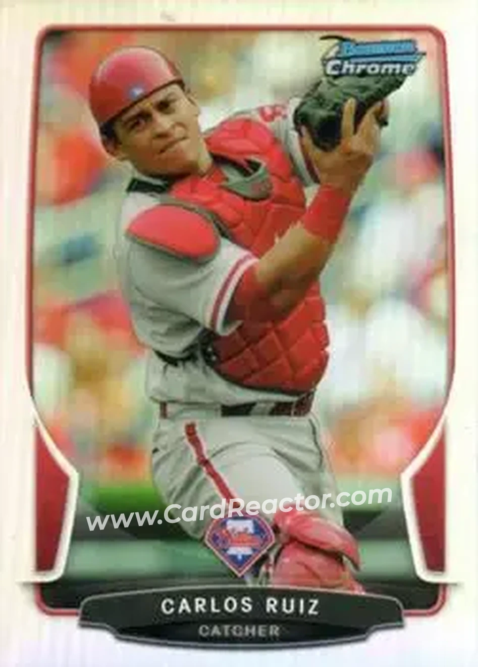 2013 Bowman Chrome - Refractors #29 - Carlos Ruiz - Philadelphia Phillies