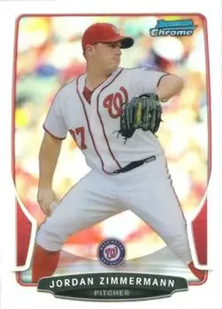 2013 Bowman Chrome - Refractors #33 - Jordan Zimmermann - Washington Nationals