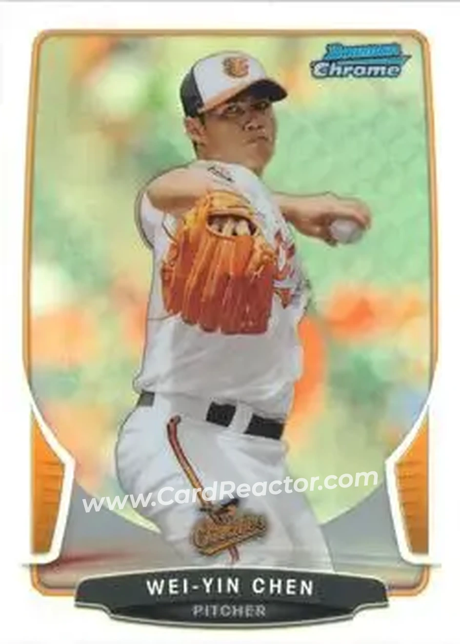 2013 Bowman Chrome - Refractors #37 - Wei-Yin Chen - Baltimore Orioles