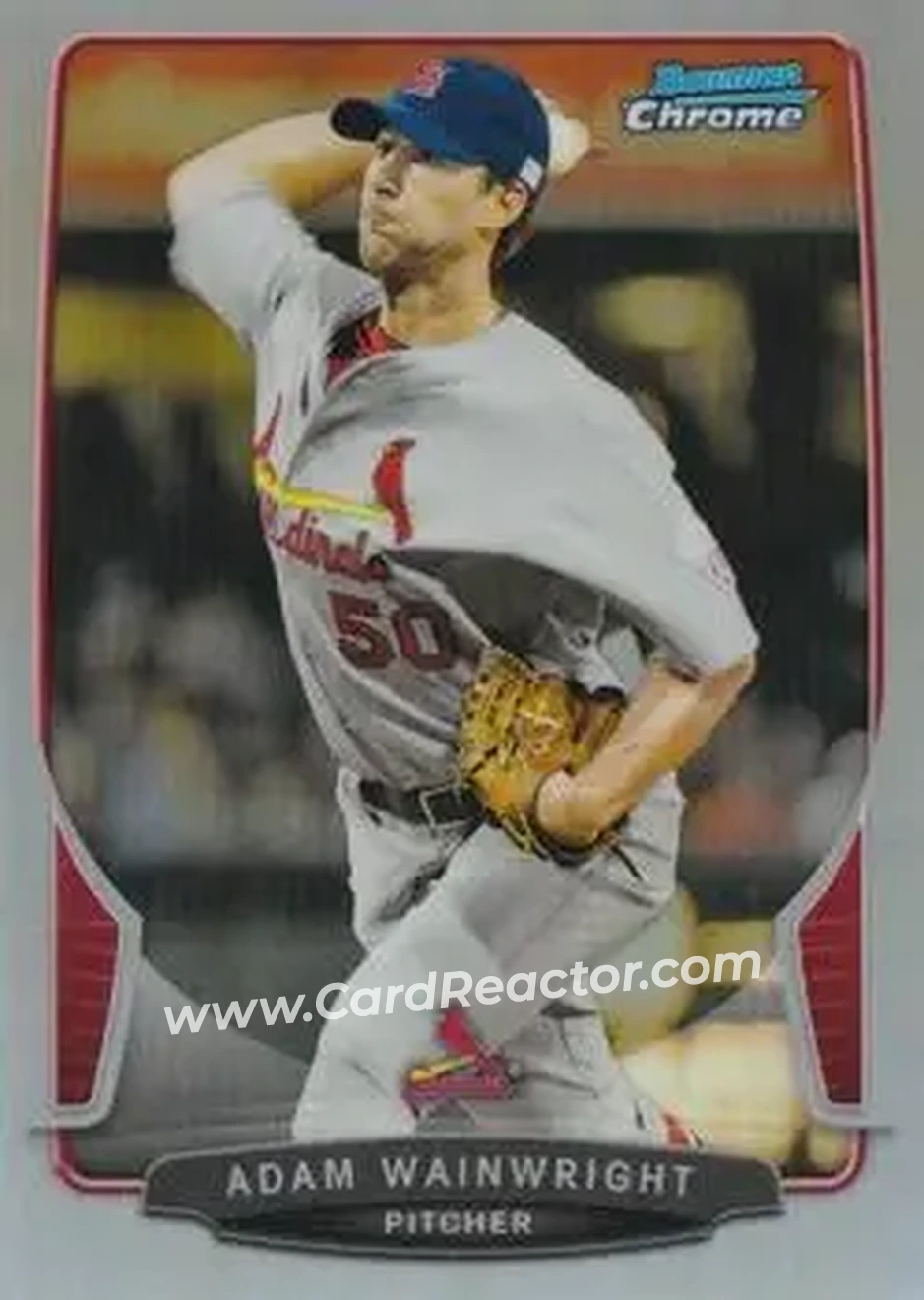 2013 Bowman Chrome - Refractors #38 - Adam Wainwright - St. Louis Cardinals - Front