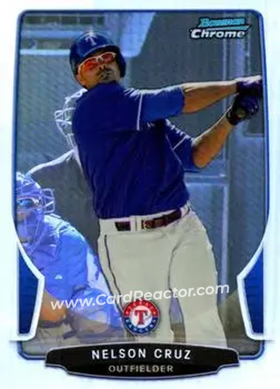 2013 Bowman Chrome - Refractors #45 - Nelson Cruz - Texas Rangers - Front 2013 Bowman Chrome - Refractors #45 - Nelson Cruz - Texas Rangers - Front