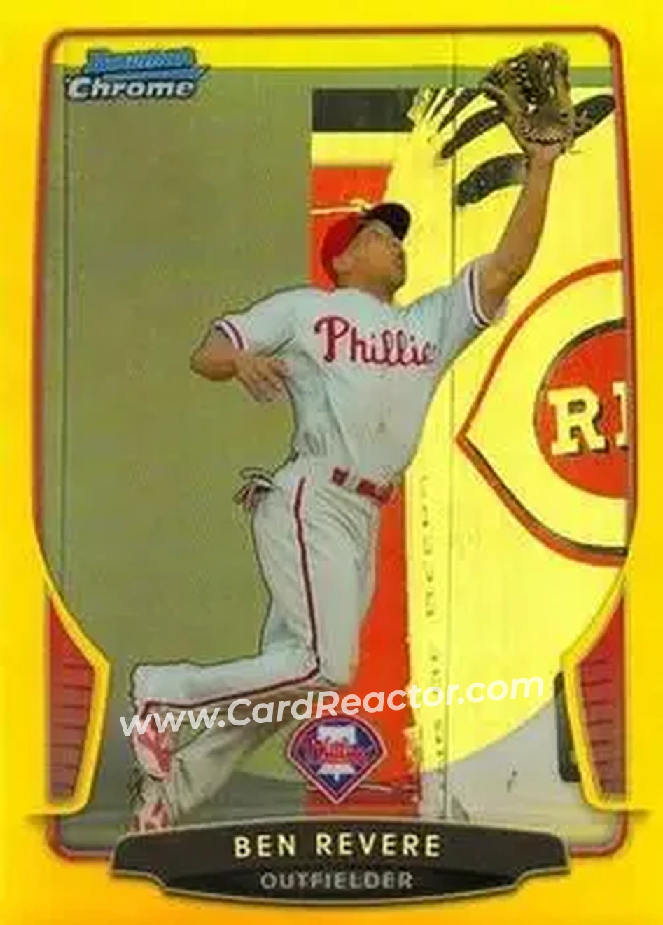 2013 Bowman Chrome - Yellow Refractors #17 - Ben Revere - Philadelphia Phillies