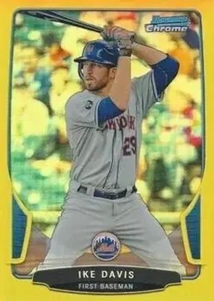 2013 Bowman Chrome - Yellow Refractors #32 - Ike Davis - New York Mets