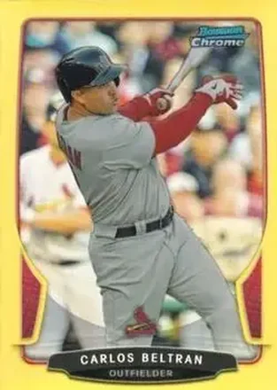2013 Bowman Chrome - Yellow Refractors #35 - Carlos Beltran - St. Louis Cardinals