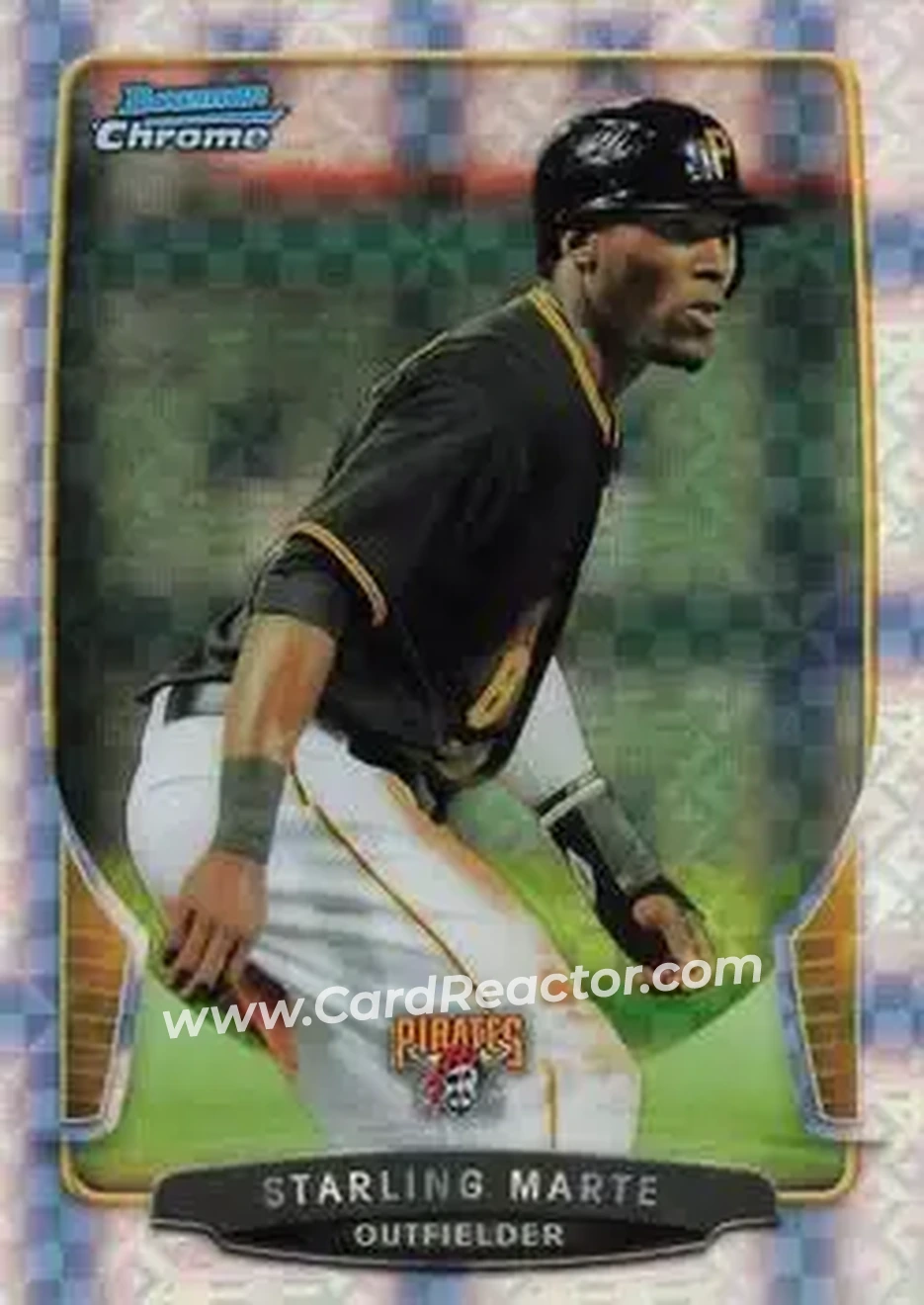 2013 Bowman Chrome - X-Fractors #7 - Starling Marte - Pittsburgh Pirates - Front 2013 Bowman Chrome - X-Fractors #7 - Starling Marte - Pittsburgh Pirates - Front