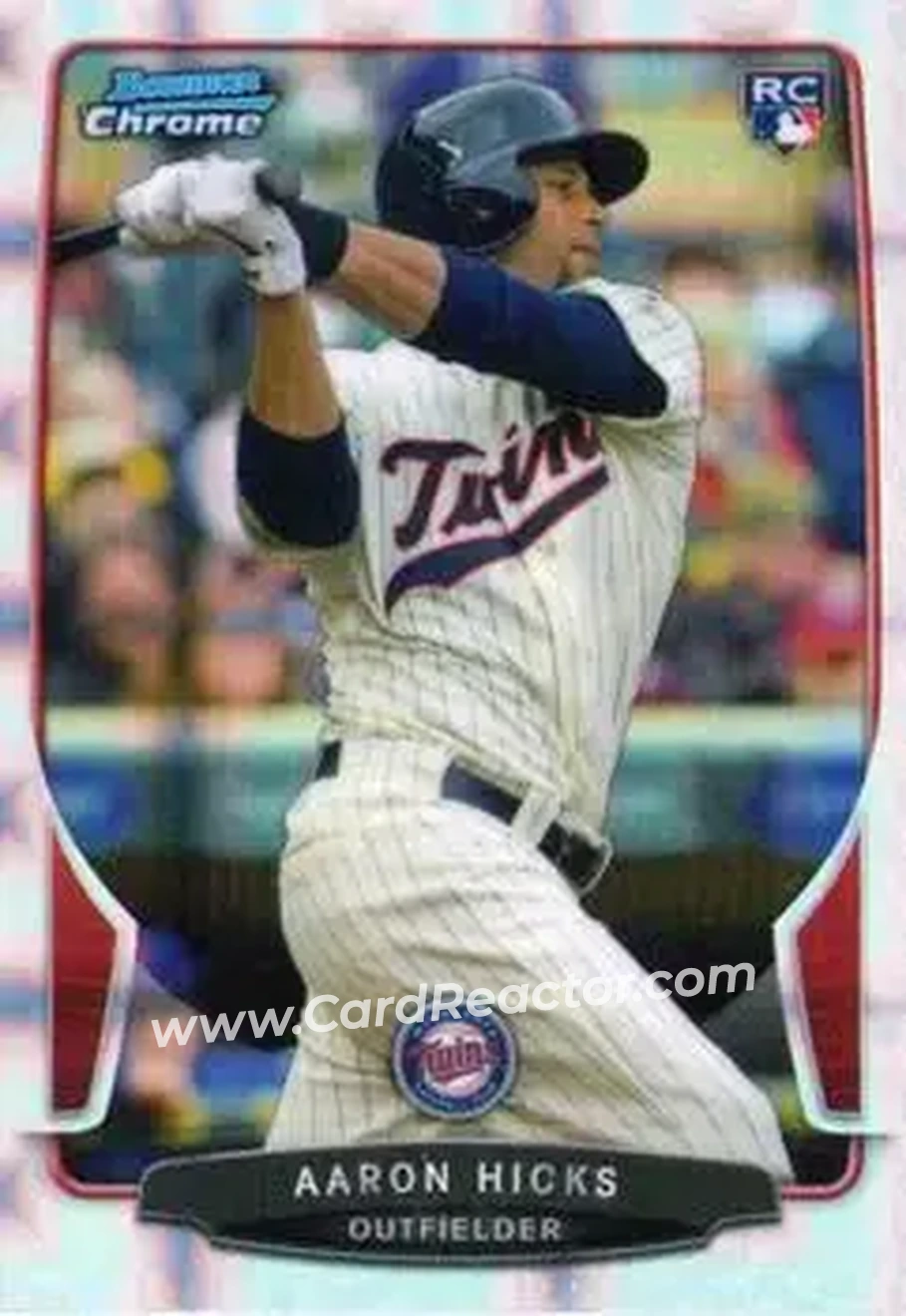 2013 Bowman Chrome - X-Fractors #9 - Aaron Hicks - Minnesota Twins