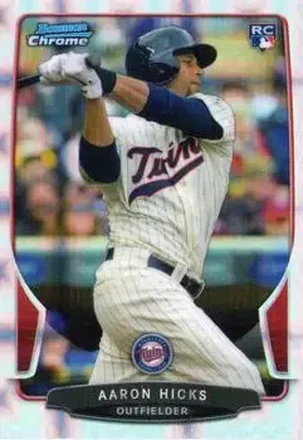 2013 Bowman Chrome - X-Fractors #9 - Aaron Hicks - Minnesota Twins 2013 Bowman Chrome - X-Fractors #9 - Aaron Hicks - Minnesota Twins