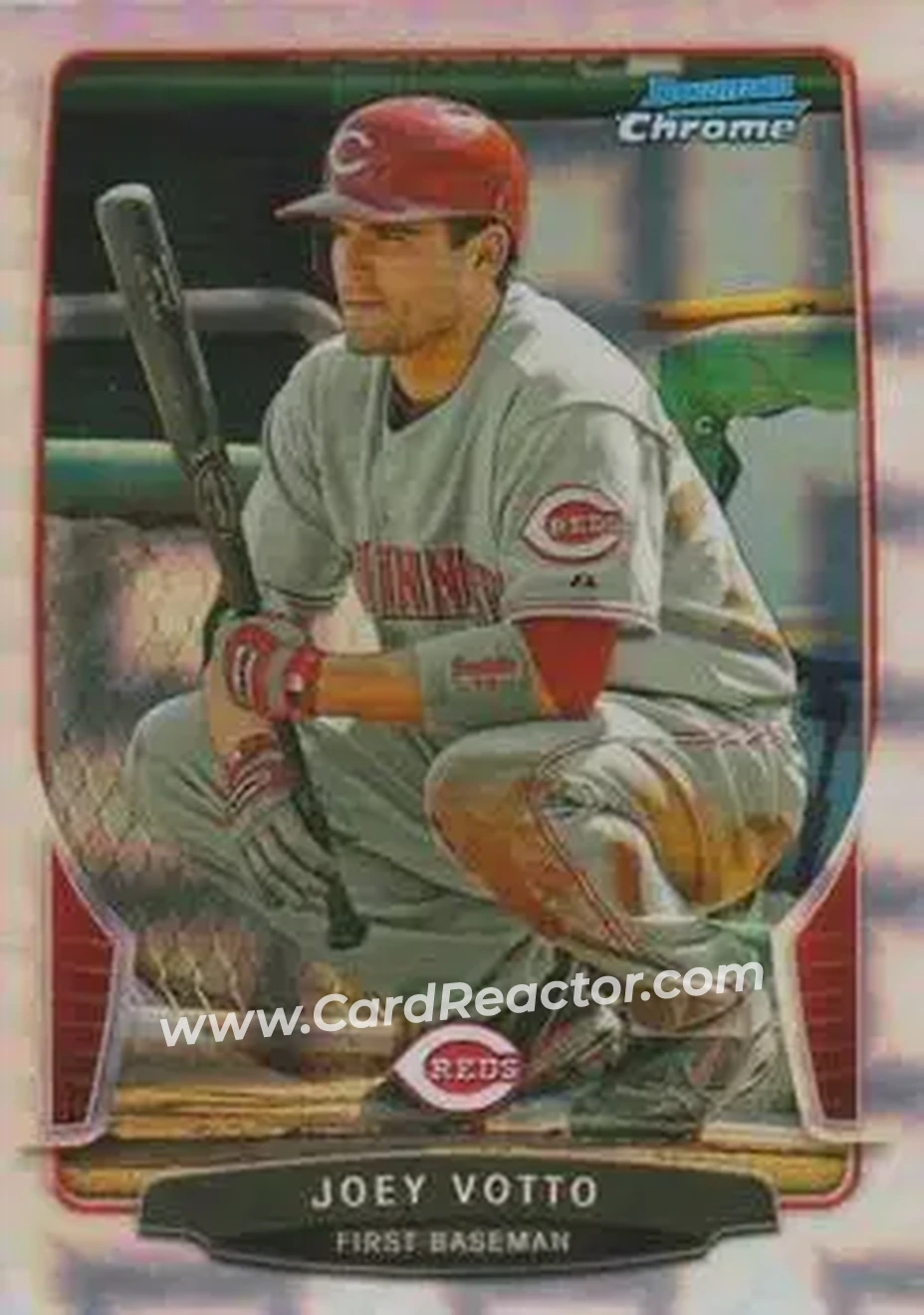 2013 Bowman Chrome - X-Fractors #15 - Joey Votto - Cincinnati Reds - Front