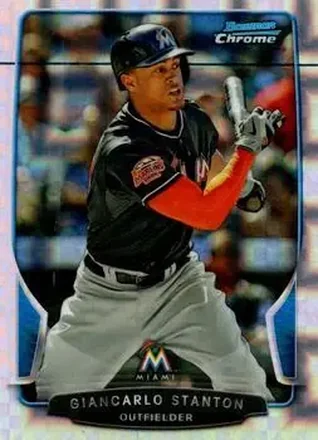 2013 Bowman Chrome - X-Fractors #18 - Giancarlo Stanton - Miami Marlins