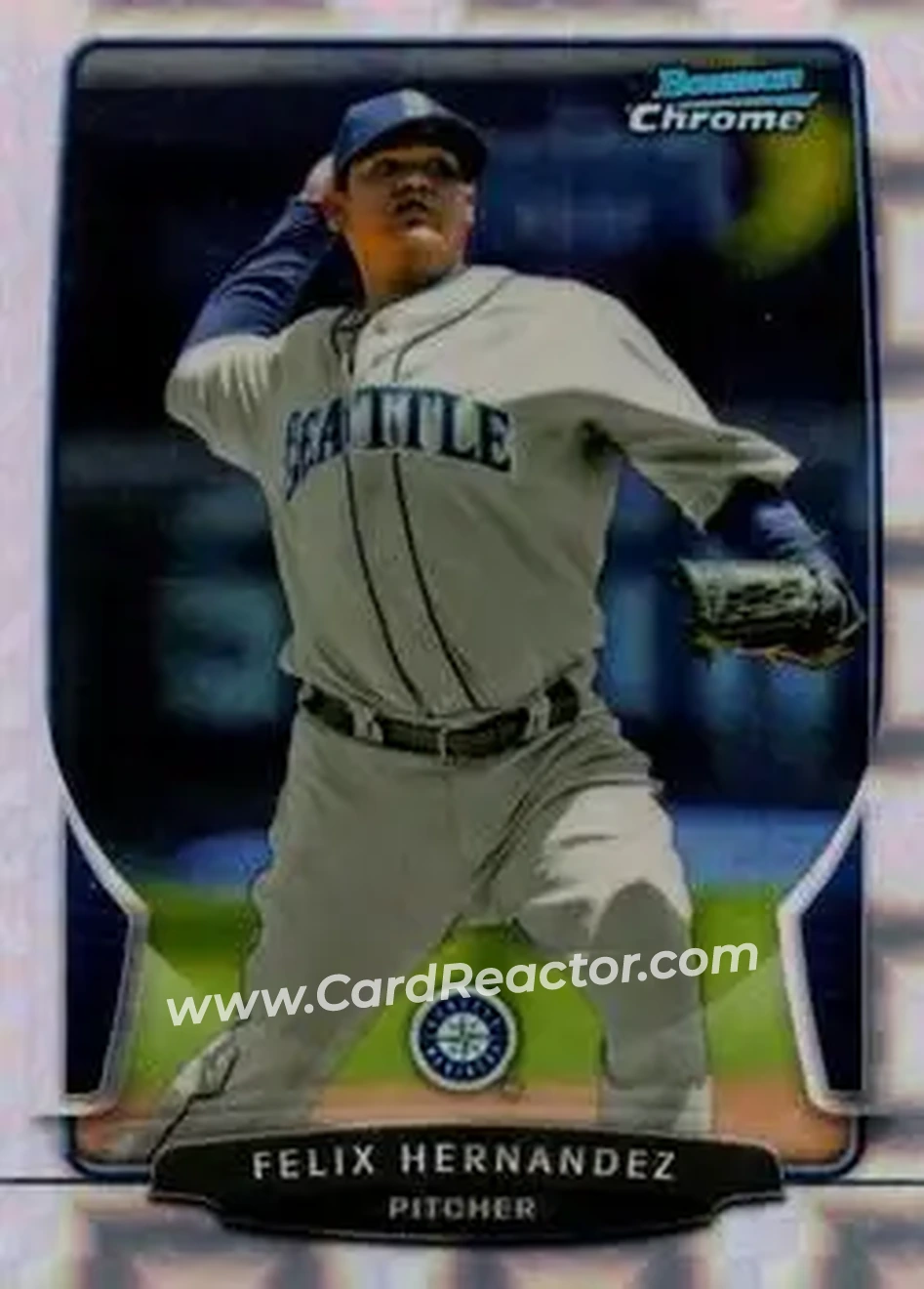 2013 Bowman Chrome - X-Fractors #25 - Felix Hernandez - Seattle Mariners - Front
