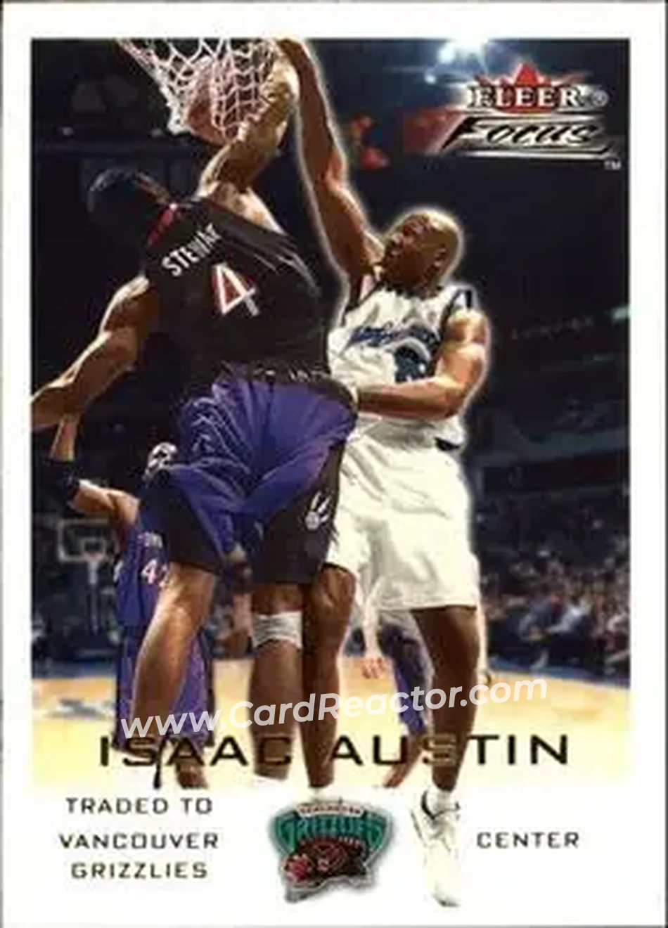 2000-01 Fleer Focus #106 - Isaac Austin - Vancouver Grizzlies - Front 2000-01 Fleer Focus #106 - Isaac Austin - Vancouver Grizzlies - Front