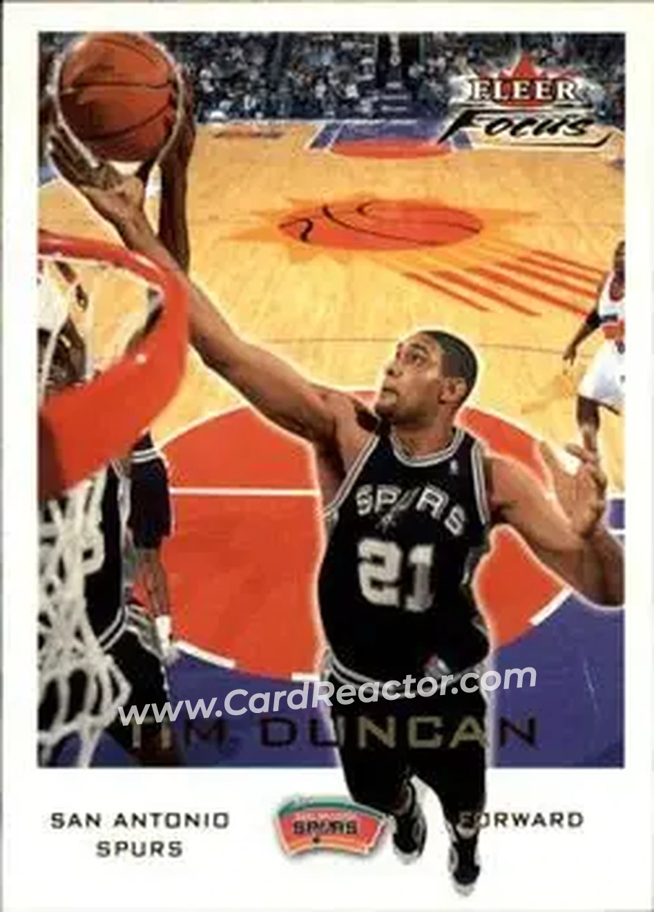 2000-01 Fleer Focus #113 - Tim Duncan - San Antonio Spurs - Front