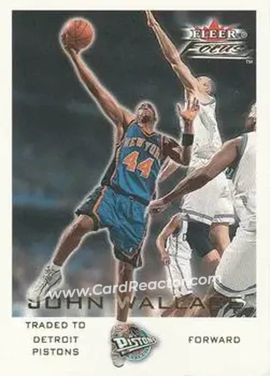 2000-01 Fleer Focus #115 - John Wallace - Detroit Pistons - Front