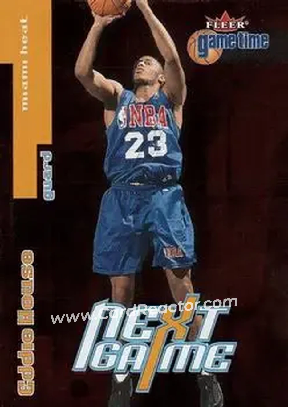 2000-01 Fleer Game Time #107 - Eddie House - Miami Heat - Front 2000-01 Fleer Game Time #107 - Eddie House - Miami Heat - Front