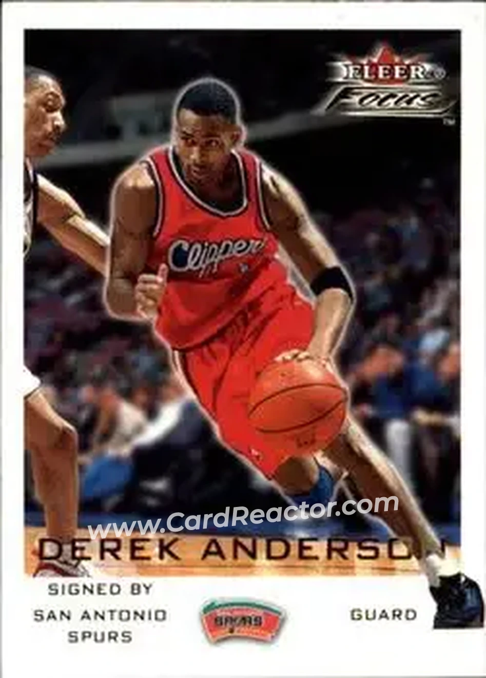 2000-01 Fleer Focus #126 - Derek Anderson - San Antonio Spurs - Front