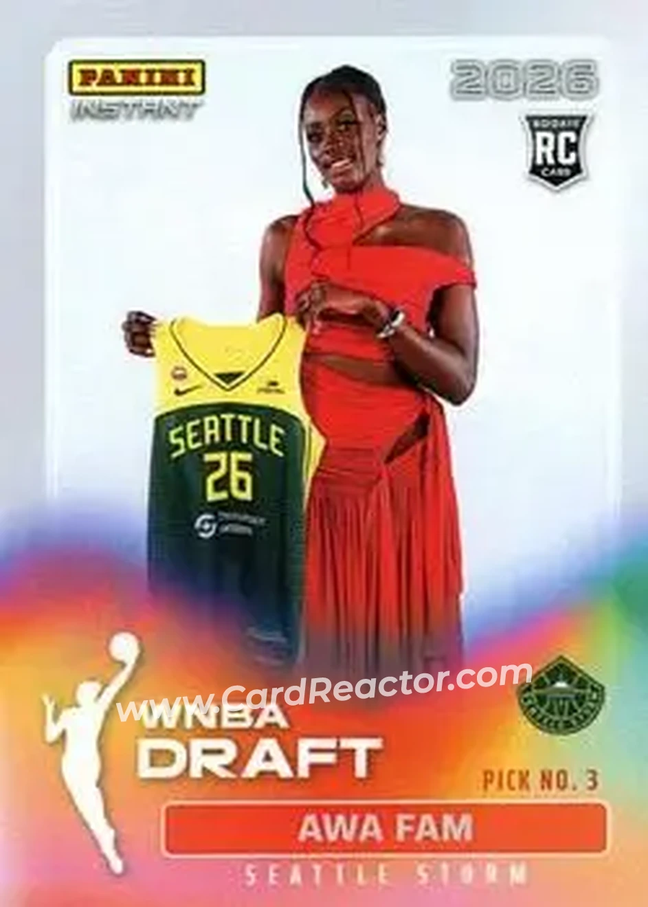 2026 Panini Instant WNBA Draft Night #DN-03 - Awa Fam - Seattle Storm - Front