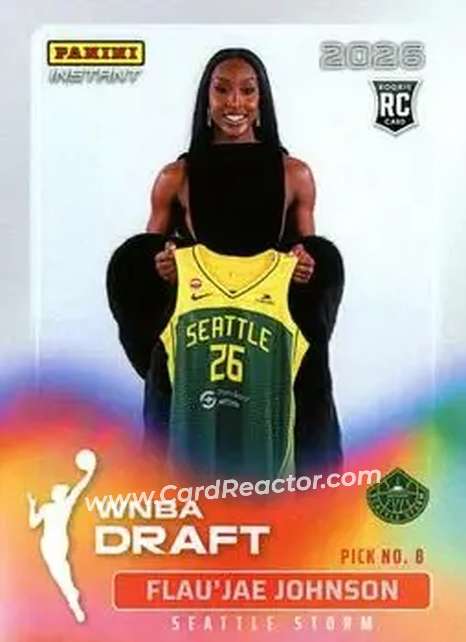 2026 Panini Instant WNBA Draft Night #DN-07 - Flau’jae Johnson - Seattle Storm - Front
