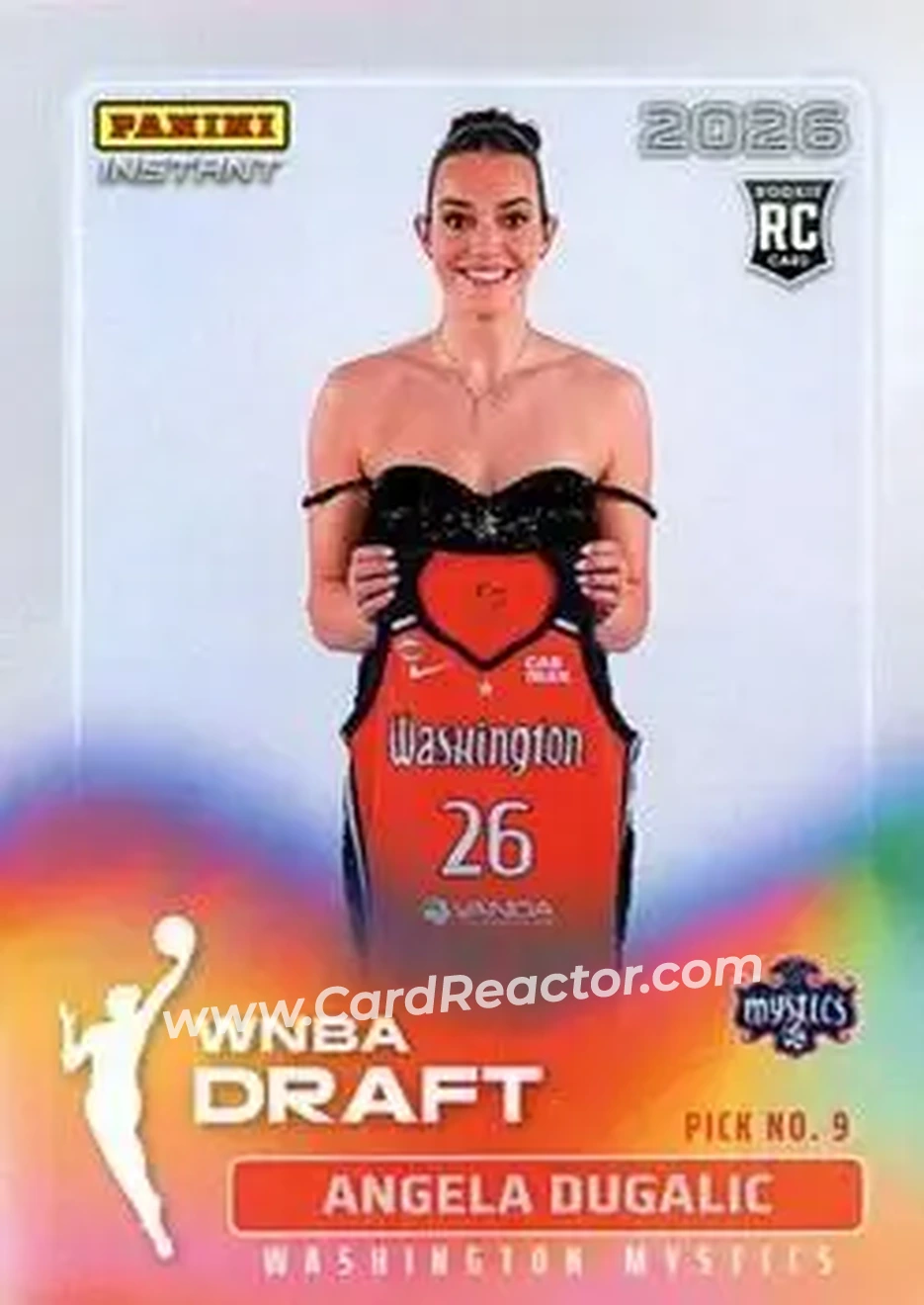 2026 Panini Instant WNBA Draft Night #DN-08 - Angela Dugalic - Washington Mystics - Front