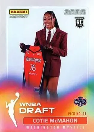 2026 Panini Instant WNBA Draft Night #DN-10 - Cotie McMahon - Washington Mystics