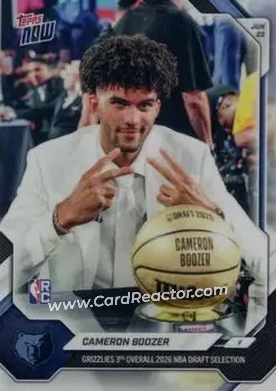 2026-27 Topps Now NBA Draft #CBOO - Cameron Boozer - Memphis Grizzlies - Front