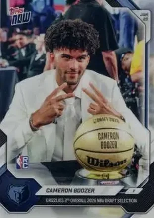 2026-27 Topps Now NBA Draft #CBOO - Cameron Boozer - Memphis Grizzlies