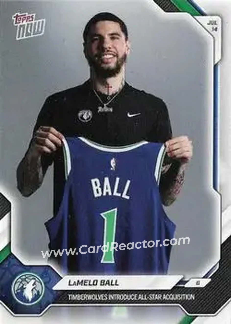 2026-27 Topps Now Off-Season #OS01 - LaMelo Ball - Minnesota Timberwolves - Front
