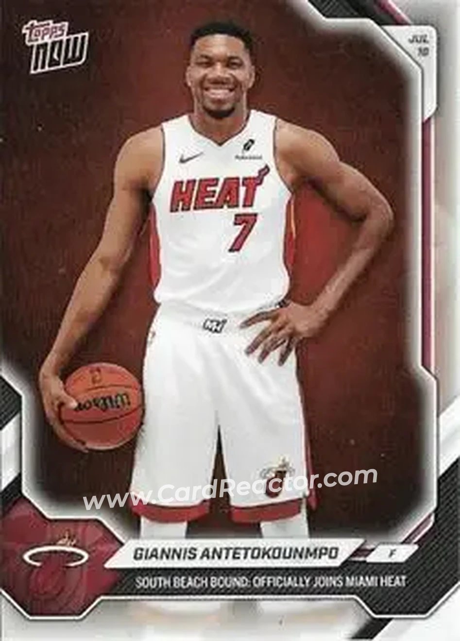 2026-27 Topps Now Off-Season #OS02 - Giannis Antetokounmpo - Miami Heat - Front