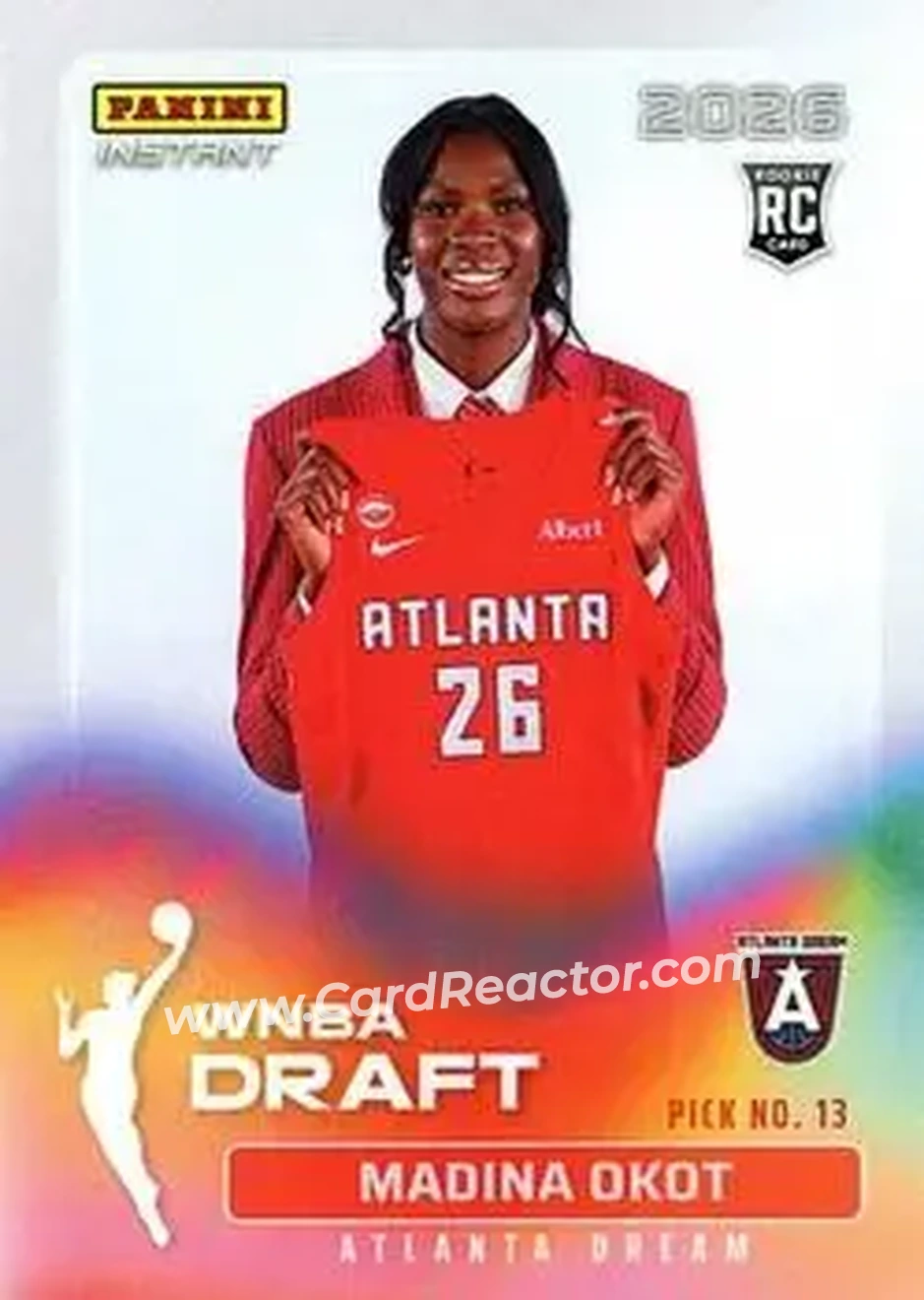 2026 Panini Instant WNBA Draft Night #DN-11 - Madina Okot - Atlanta Dream - Front