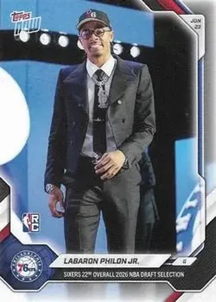 2026-27 Topps Now NBA Draft #LPHI - Labaron Philon - Philadelphia 76ers 2026-27 Topps Now NBA Draft #LPHI - Labaron Philon - Philadelphia 76ers