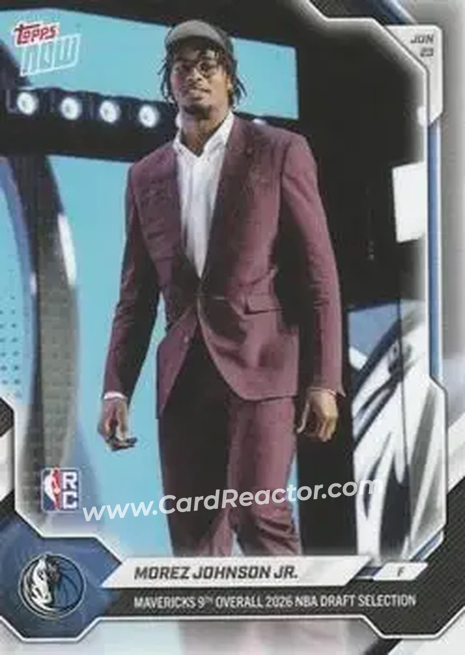 2026-27 Topps Now NBA Draft #MJOH - Morez Johnson Jr. - Dallas Mavericks - Front